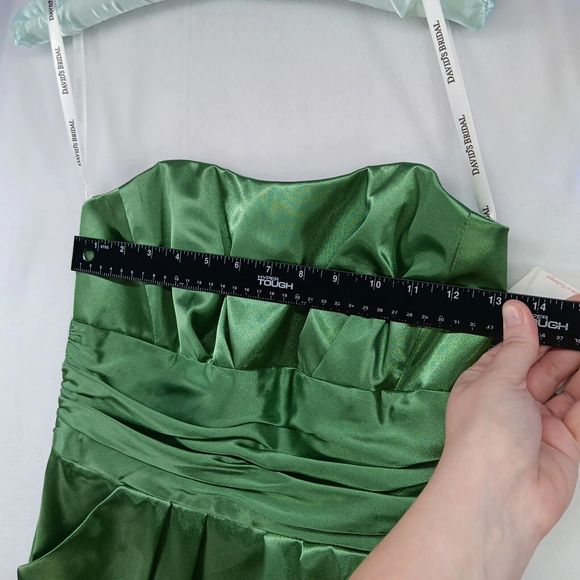 NWT David's Bridal Formal Event Dress $99 Clover Green Size 6 Pockets Sleeveless - Picture 13 of 16